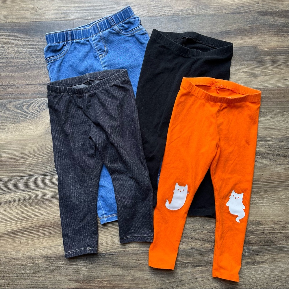Cat & Jack 4 Pair Leggings 2T